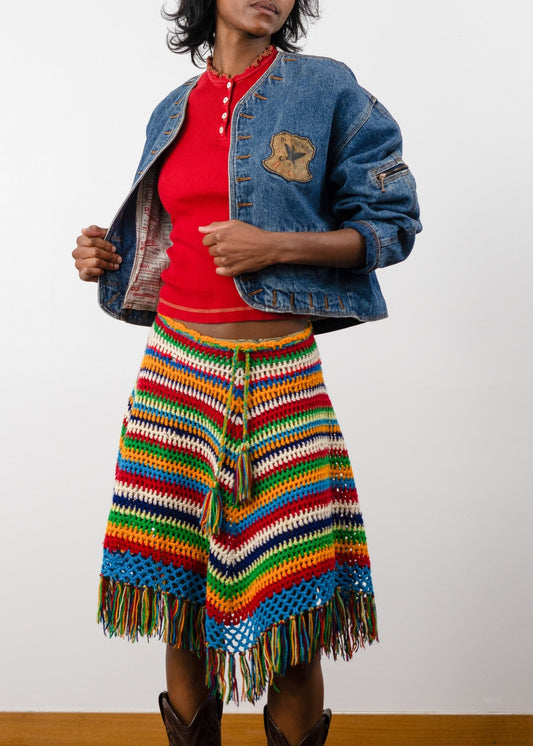 JUPE EN MAILLE MULTICOLORE