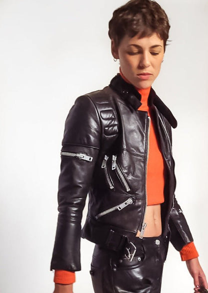 BLOUSON BIKER CUIR