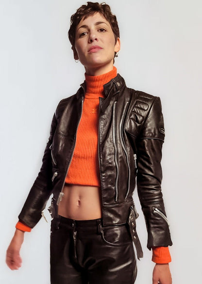 BLOUSON BIKER CUIR